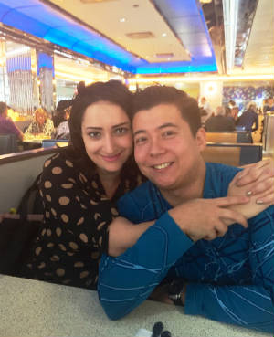 Allegra and JP at the Tick Tock Diner.JPG