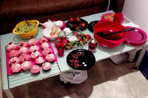 Allegra's Valentine's Day spread in Hong Kong.JPG