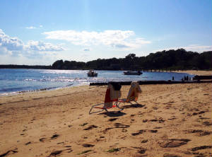 The beach at Cove Place Inn.JPG