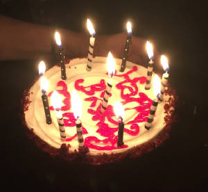 My birthday cake at Lucky Cat.JPG