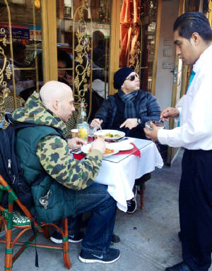 Hester Stree tdining on pasta.JPG