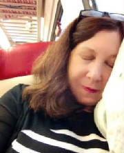 Pattie asleep on train.JPG