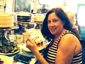 Pattie eating brunch at Kitchenette.JPG