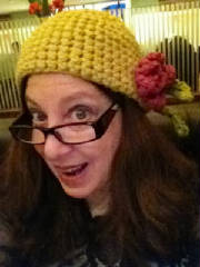 PattieincrochetedhatfromAidan.JPG