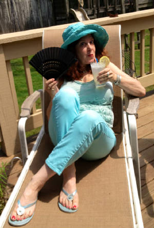 Pattie keeping cool.JPG