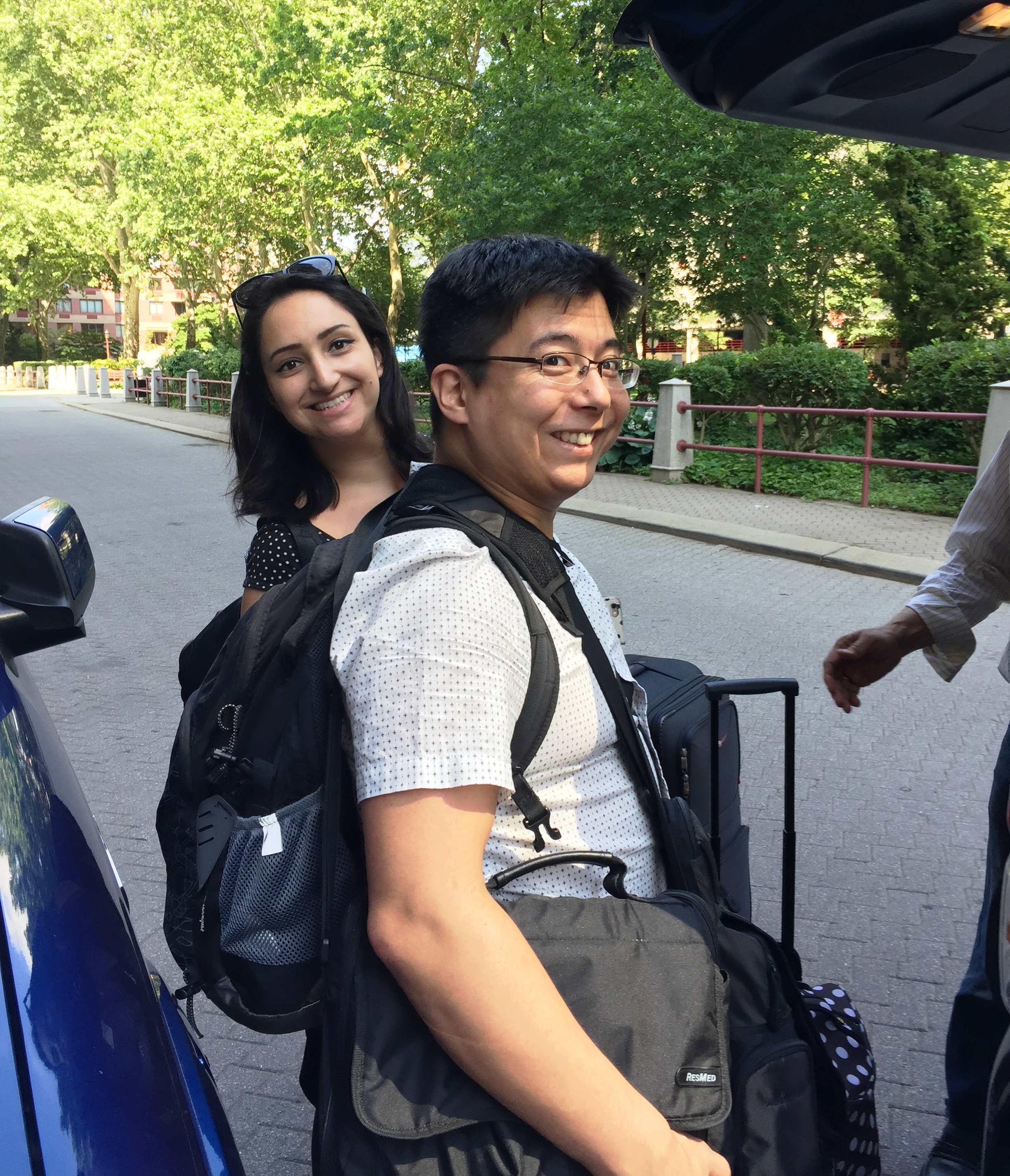 Allegra, JP, and their luggage.JPG