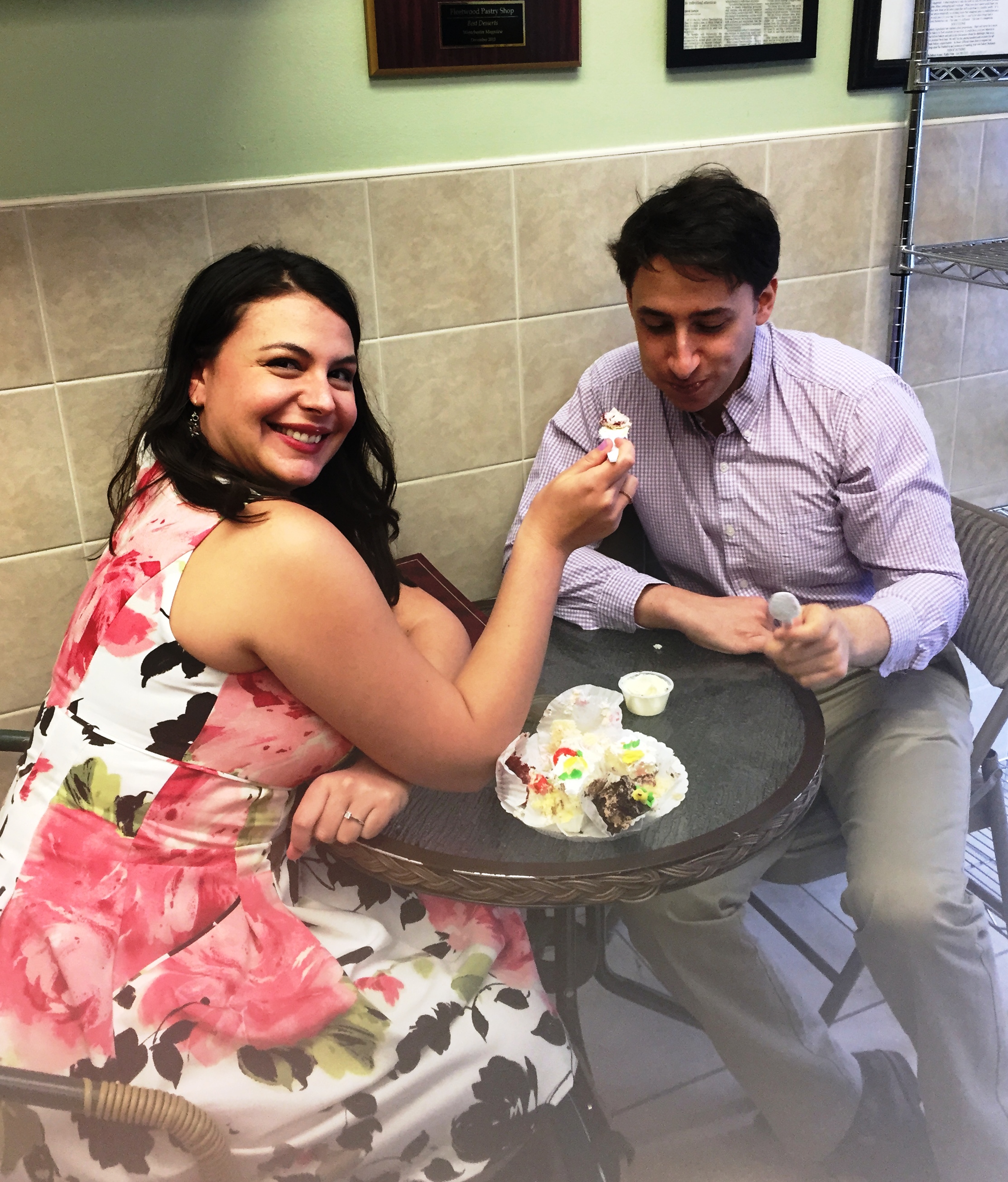 The happy couple tasting the cake.jpg