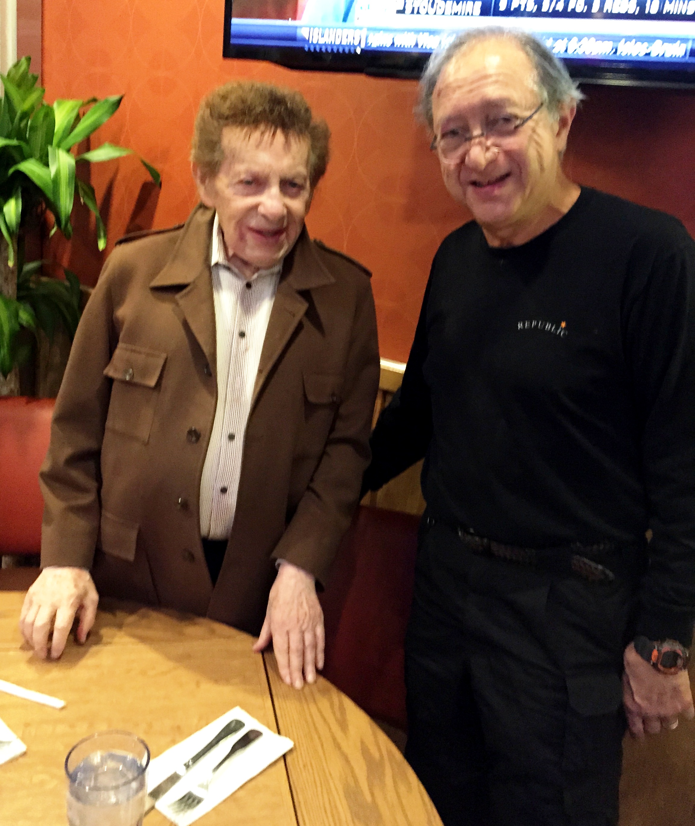 Jackie Mason and Harlan at the Westway Diner.JPG