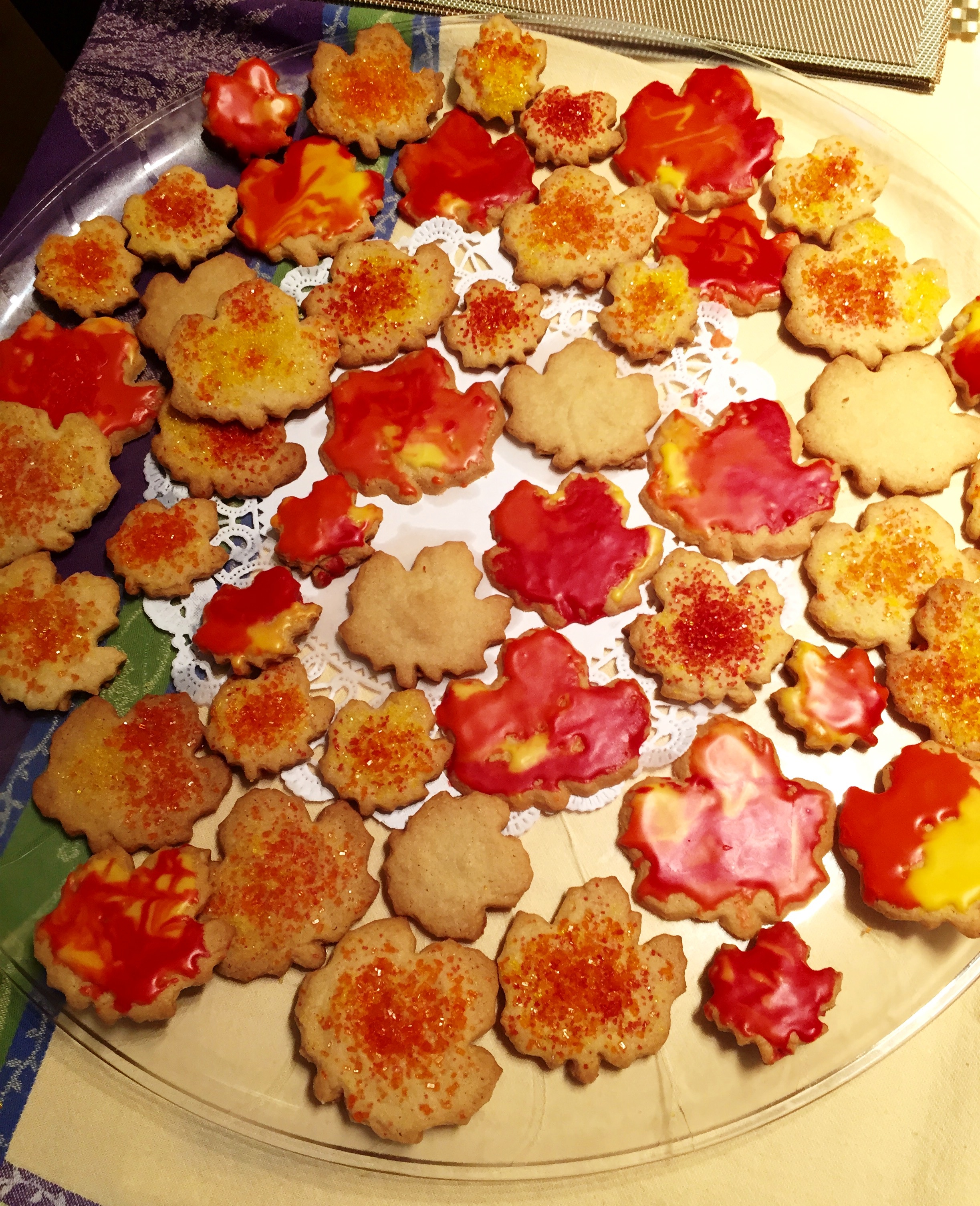 I baked a large tray of leaf cookies.jpg