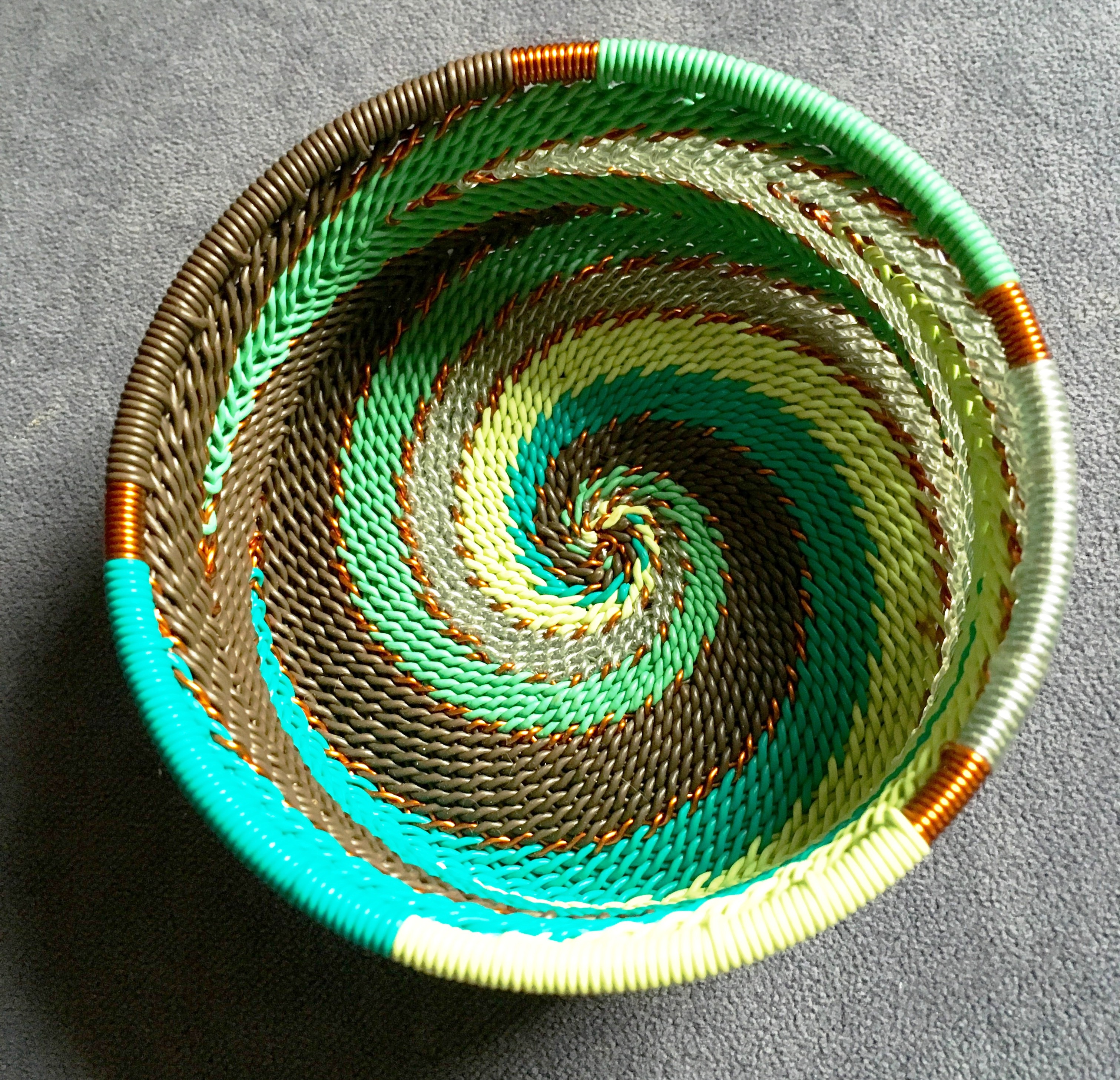Jewerly dish from recycled telephone wire.jpg