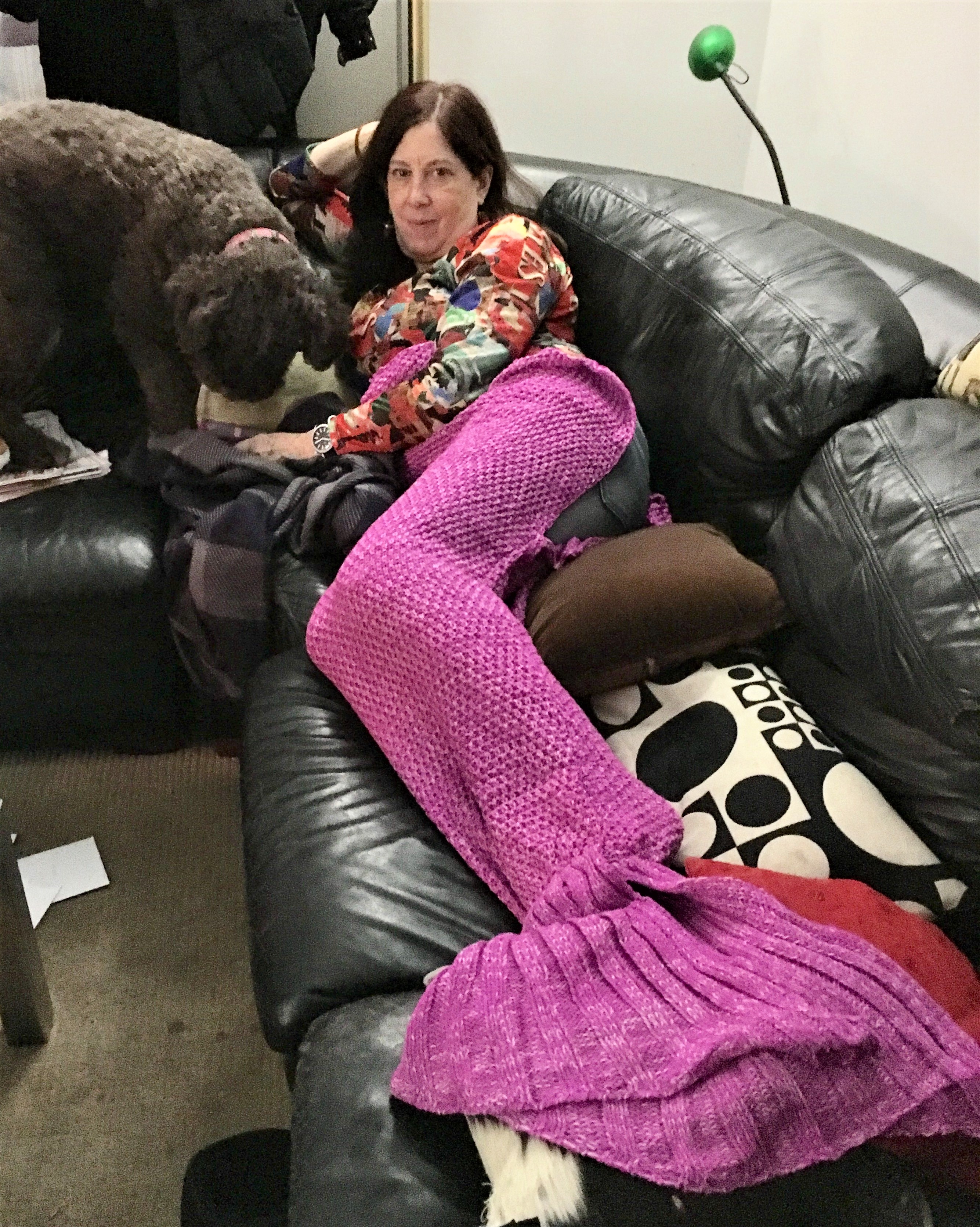 My husband bought me a mermaid blanket.jpg